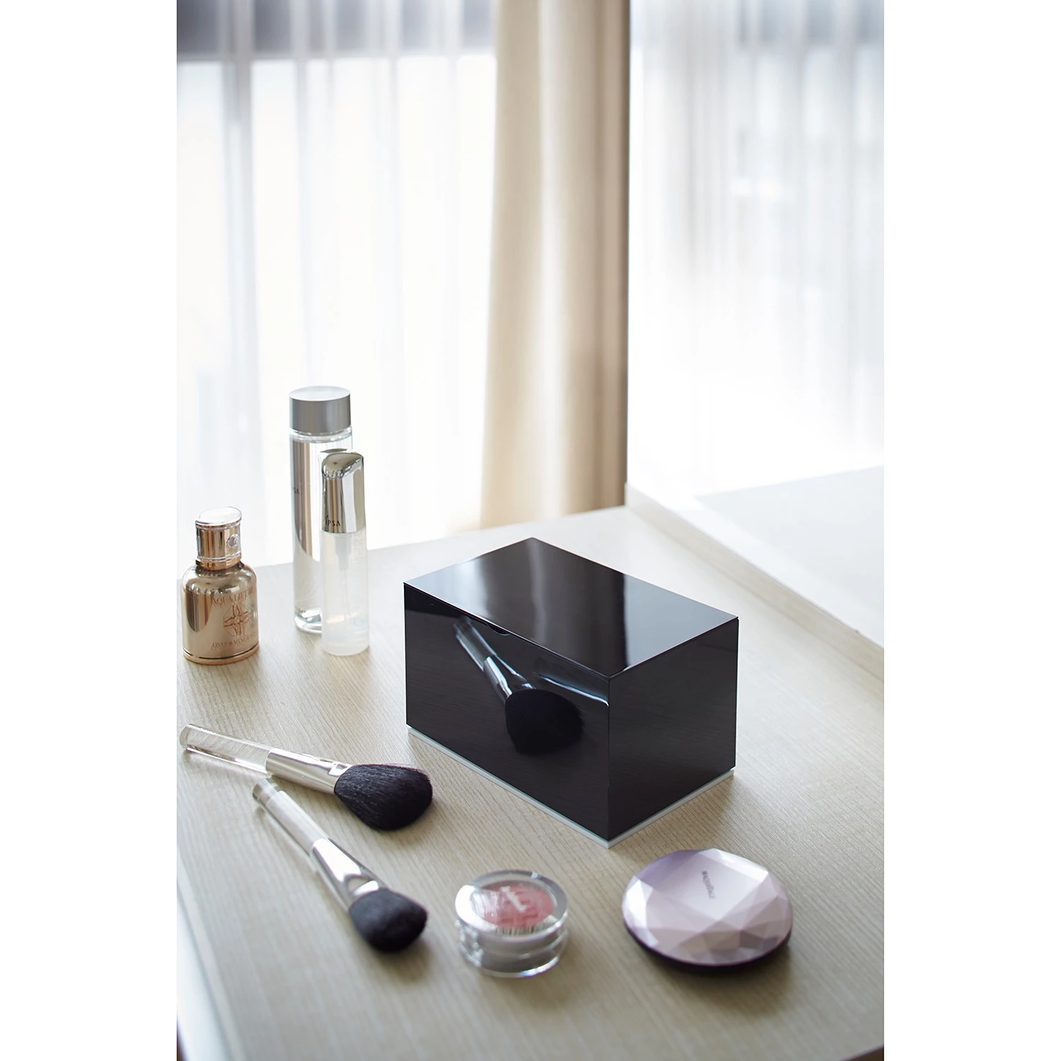 Yamazaki Aufbewahrungsbox Veil - Stahl / Esche - Schwarz 2 Yamazaki Aufbewahrungsbox Veil - Stahl / Esche - Schwarz – Bild 2