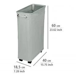 WENKO Wäschesammler Corno I - Polyester / Polypropylen - Grau -Badaufbewahrung Verkäufe 1000333234 220218 500 SKETCH DETAILS P000000001000333234 sketch