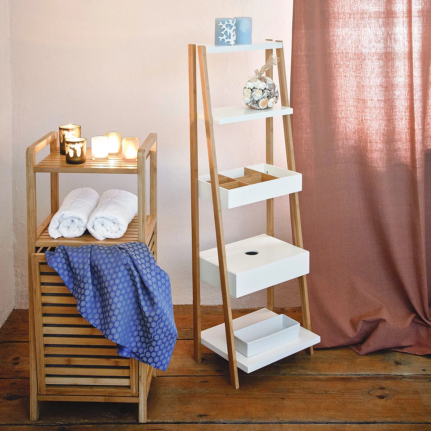 Butlers Regal mit Wäschekorb BIG BAMBOO - Bambus / MDF - Natur 3 Butlers Regal mit Wäschekorb BIG BAMBOO - Bambus / MDF - Natur – Bild 3