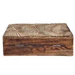 Butlers Truhe mit Schnitzerei TREASURE - Mangoholz - Nature -Badaufbewahrung Verkäufe 1000338006 220301 050 DETAILS P000000001000338006