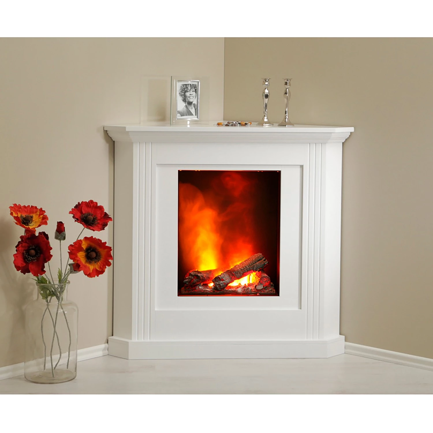 Ridgevalley Elektro-Eckkamin Copenhagen - Brilliantweiß 2 Ridgevalley Elektro-Eckkamin Copenhagen - Brilliantweiß – Bild 2