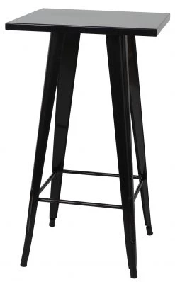 Stehtisch HWC-A73 Metall - Schwarz