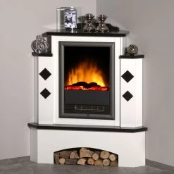 Badaufbewahrung Verkäufe -Badaufbewahrung Verkäufe calabria elektro eckkamin brilliantweiss schwarz 2249470