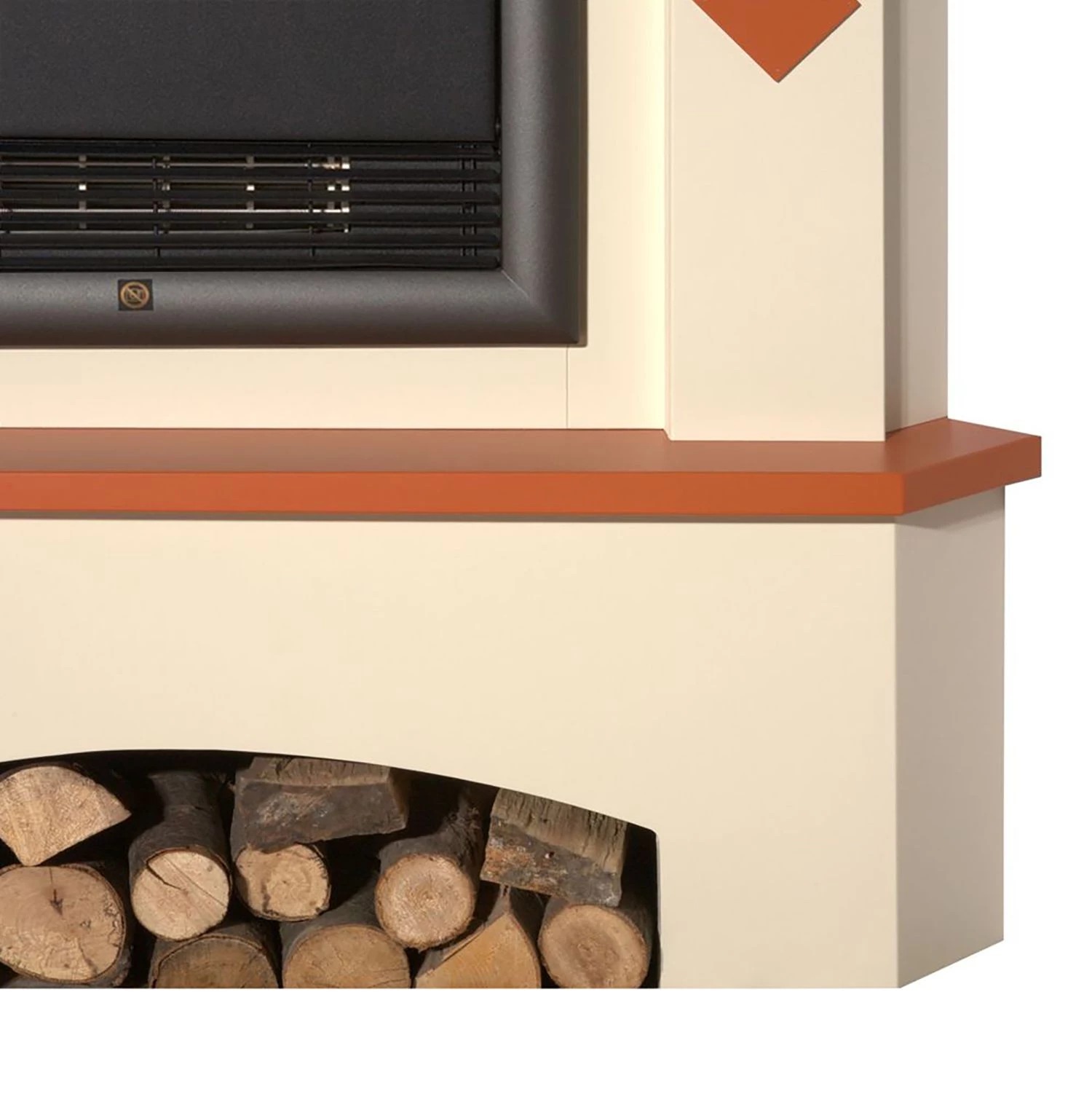 Montreux Elektro-Eckkamin Calabria - Cremeweiß / Terrakotta 6 Montreux Elektro-Eckkamin Calabria - Cremeweiß / Terrakotta – Bild 6