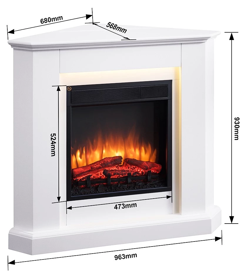 RICHEN Elektrokamin Candela, Weiß 4 RICHEN Elektrokamin Candela, Weiß – Bild 4