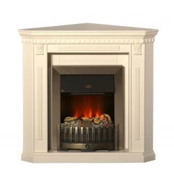 Montreux Elektro-Eckkamin Georgia - Cremeweiß
