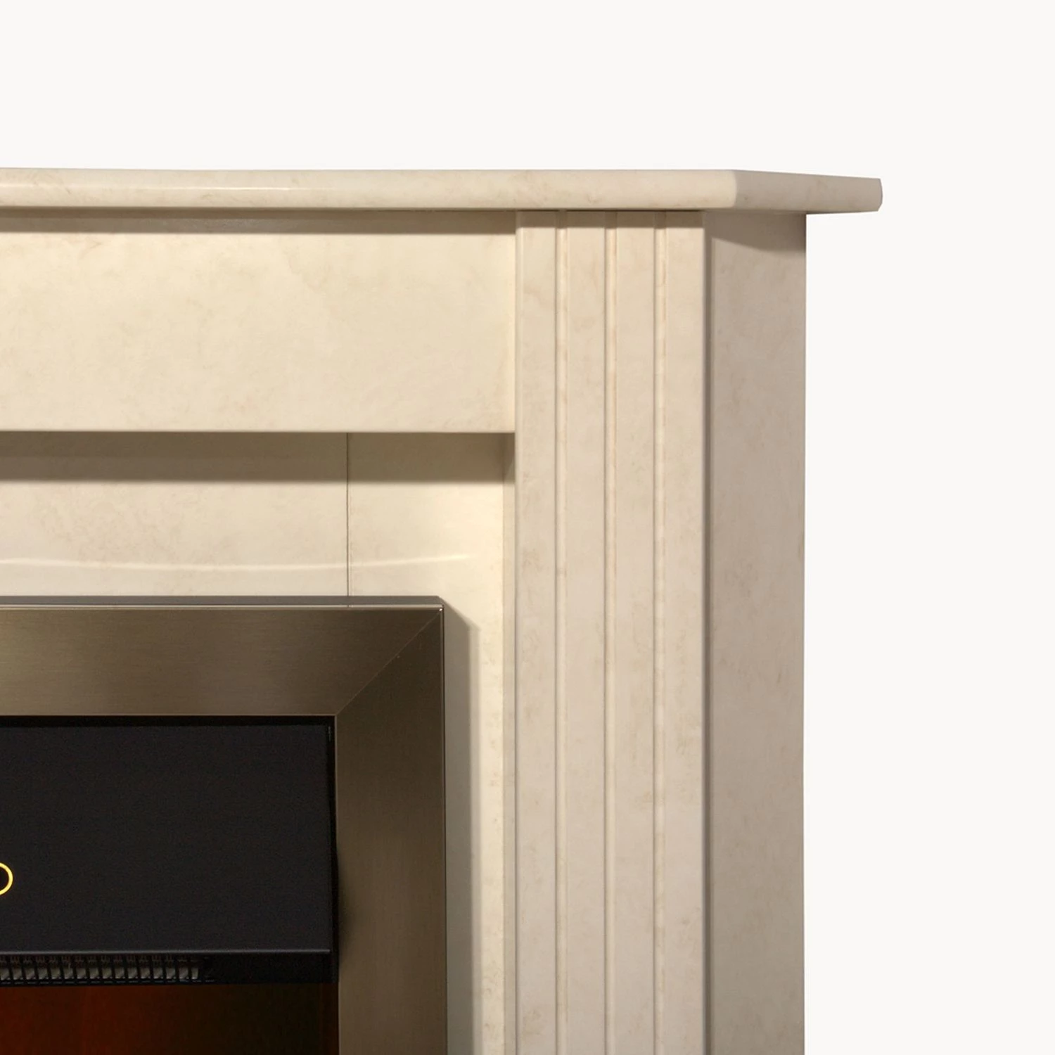 Montreux Elektro-Eckkamin Louisiana - Cremeweiß marmoriert 5 Montreux Elektro-Eckkamin Louisiana - Cremeweiß marmoriert – Bild 5