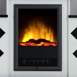 Montreux Elektrokamin Calabria - BrilliantWeiß/Schwarz -Badaufbewahrung Verkäufe elektrokamin calabria brilliantweiss schwarz 1923634