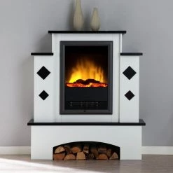 Montreux Elektrokamin Calabria - BrilliantWeiß/Schwarz -Badaufbewahrung Verkäufe elektrokamin calabria brilliantweiss schwarz 1923642