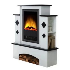 Montreux Elektrokamin Calabria - BrilliantWeiß/Schwarz