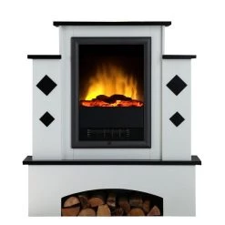 Montreux Elektrokamin Calabria - BrilliantWeiß/Schwarz -Badaufbewahrung Verkäufe elektrokamin calabria brilliantweiss schwarz 1923650