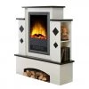 Montreux Elektrokamin Calabria - Cremeweiß/Havannabraun