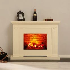 Montreux Elektrokamin Sommatino - Cremeweiß -Badaufbewahrung Verkäufe elektrokamin sommatino cremeweiss 3476125