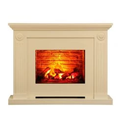 Montreux Elektrokamin Sommatino - Cremeweiß -Badaufbewahrung Verkäufe elektrokamin sommatino cremeweiss 3476129