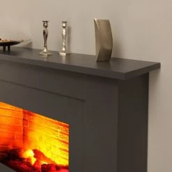 Montreux Elektrokamin Suares - Schiefer Dekor -Badaufbewahrung Verkäufe elektrokamin suares schiefer dekor 3478117