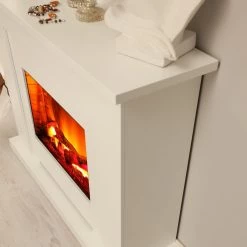 Montreux Elektrokamin Suares - Weiß -Badaufbewahrung Verkäufe elektrokamin suares weiss 3476265