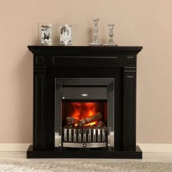 Montreux Elektrokamin Houston - Schwarz seidenmatt -Badaufbewahrung Verkäufe houston elektrokamin schwarz seidenmatt 4168796