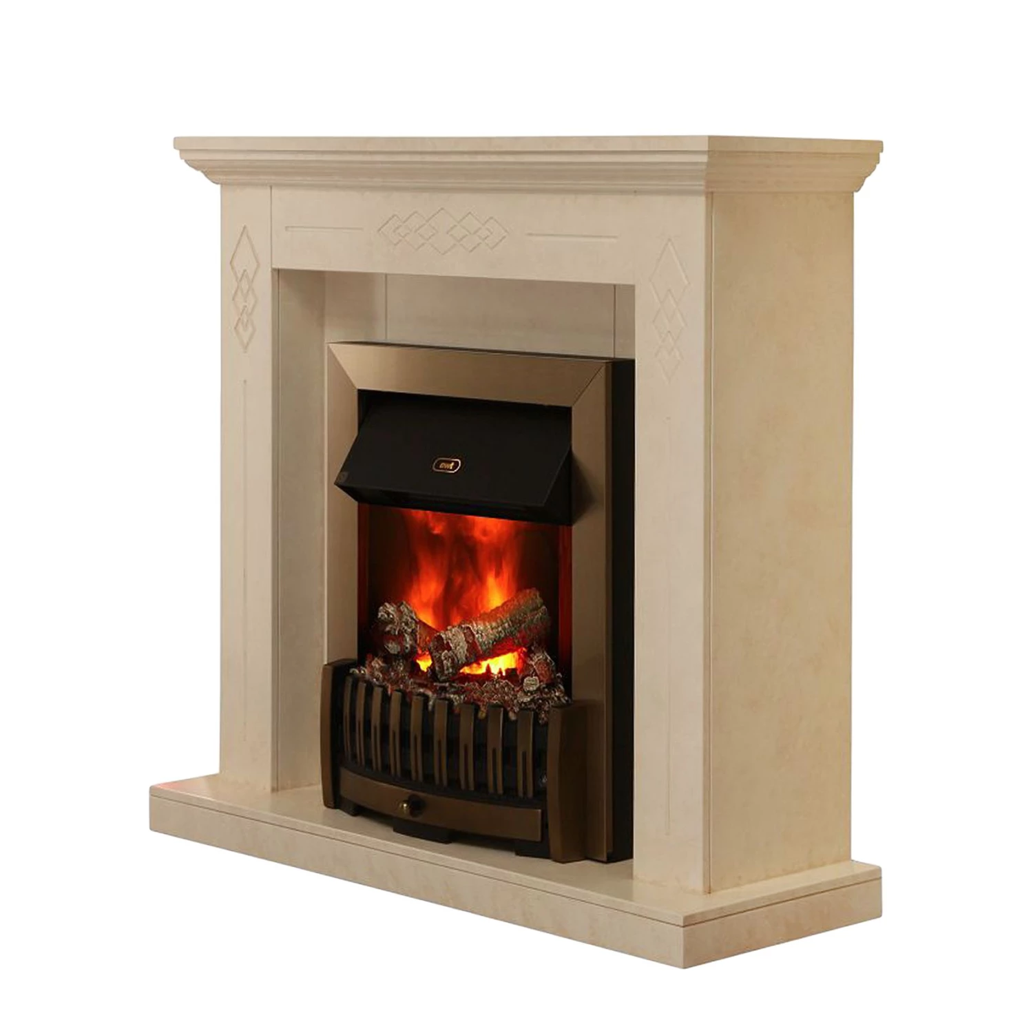 Montreux Elektrokamin Missouri - Beige-Creme marmoriert 1 Montreux Elektrokamin Missouri - Beige-Creme marmoriert