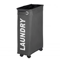 Badaufbewahrung Verkäufe 44 WENKO Wäschesammler Corno - Kunstfaser - Grau