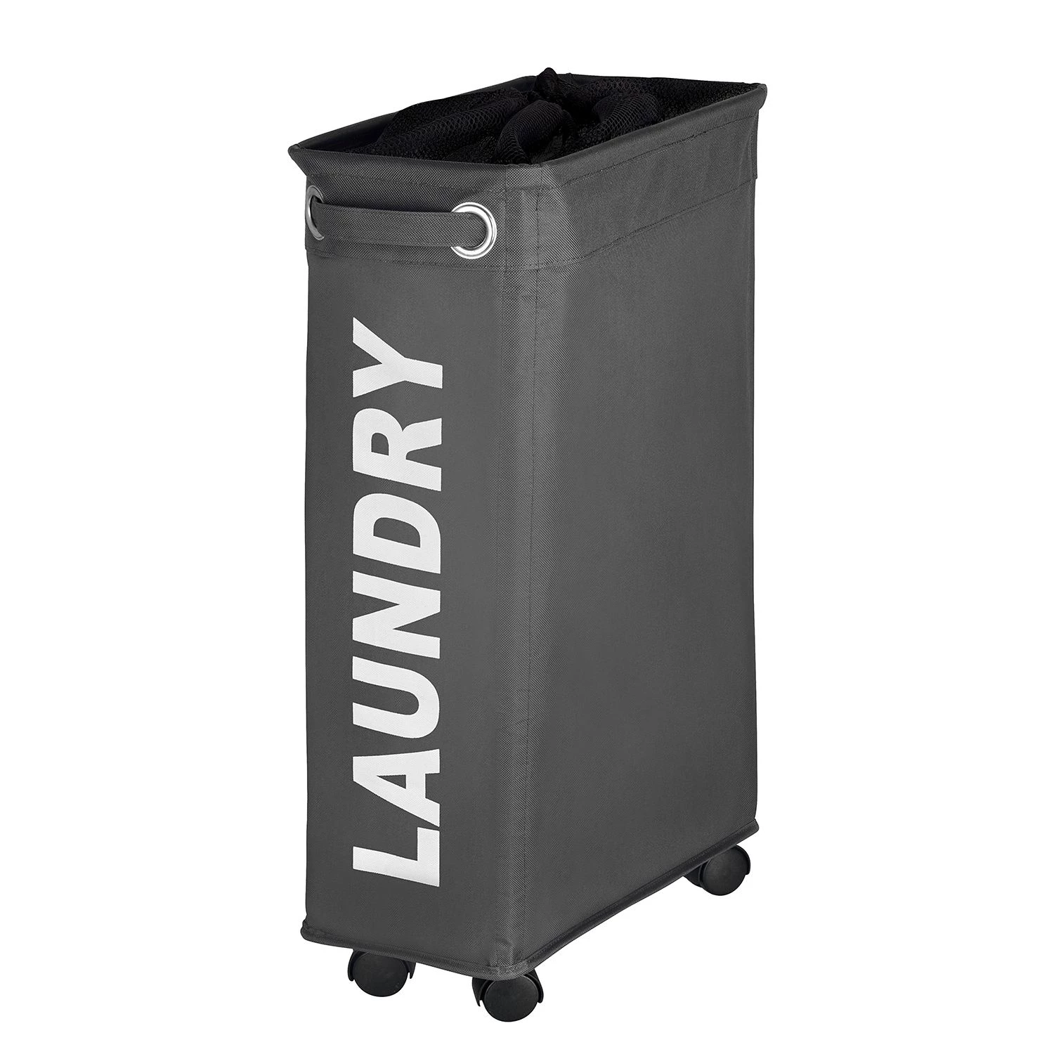 WENKO Wäschesammler Corno - Kunstfaser - Grau 1 WENKO Wäschesammler Corno - Kunstfaser - Grau