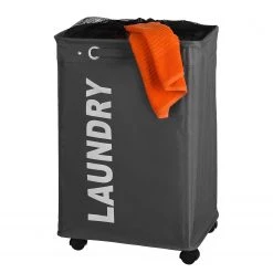 WENKO Wäschesammler Quadro - Polypropylen - Grau -Badaufbewahrung Verkäufe waeschesammler quadro grau 3033997