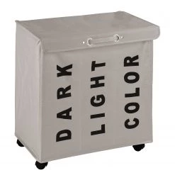 WENKO Wäschesammler Trivo - Haselnuss