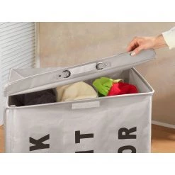 WENKO Wäschesammler Trivo - Haselnuss -Badaufbewahrung Verkäufe waeschesammler trivo kunstfaser hellgrau 4837208