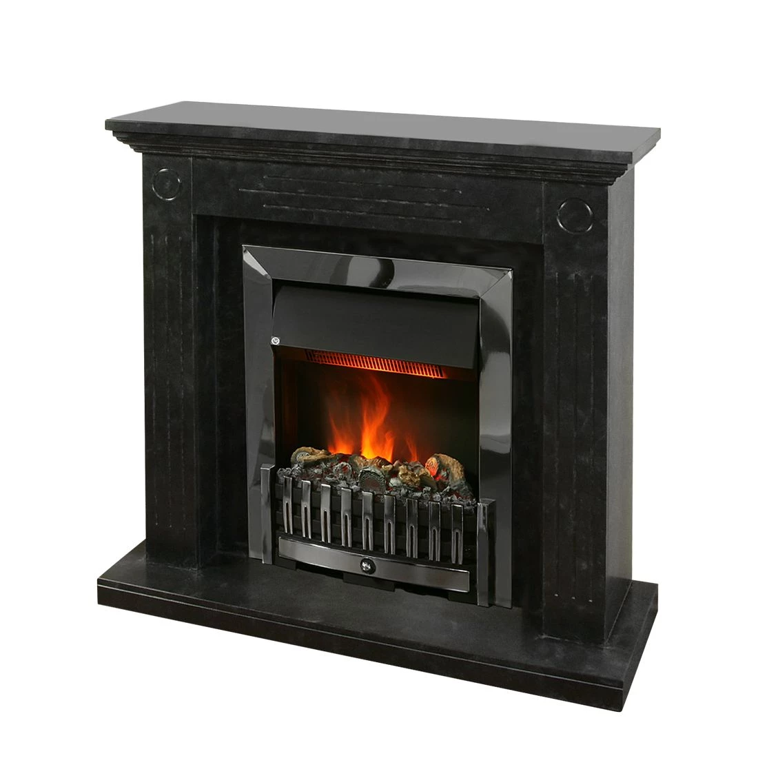 Montreux Elektrokamin Washington - Schwarz-Grau marmoriert 1 Montreux Elektrokamin Washington - Schwarz-Grau marmoriert