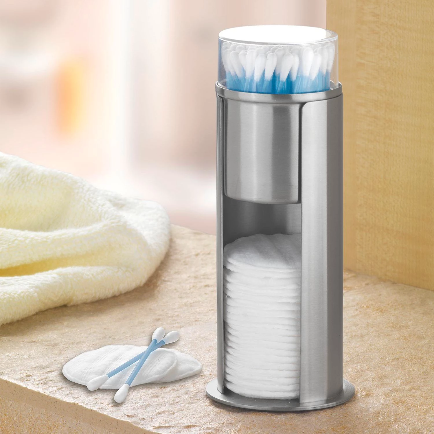 WENKO Wattepadhalterung Firenze - Edelstahl - Chrom 4 WENKO Wattepadhalterung Firenze - Edelstahl - Chrom – Bild 4